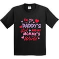 thumbnail image 3 of Inktastic Valentine's Day I'm My Daddy's Girl and My Mommy's World Youth T-Shirt, 3 of 5