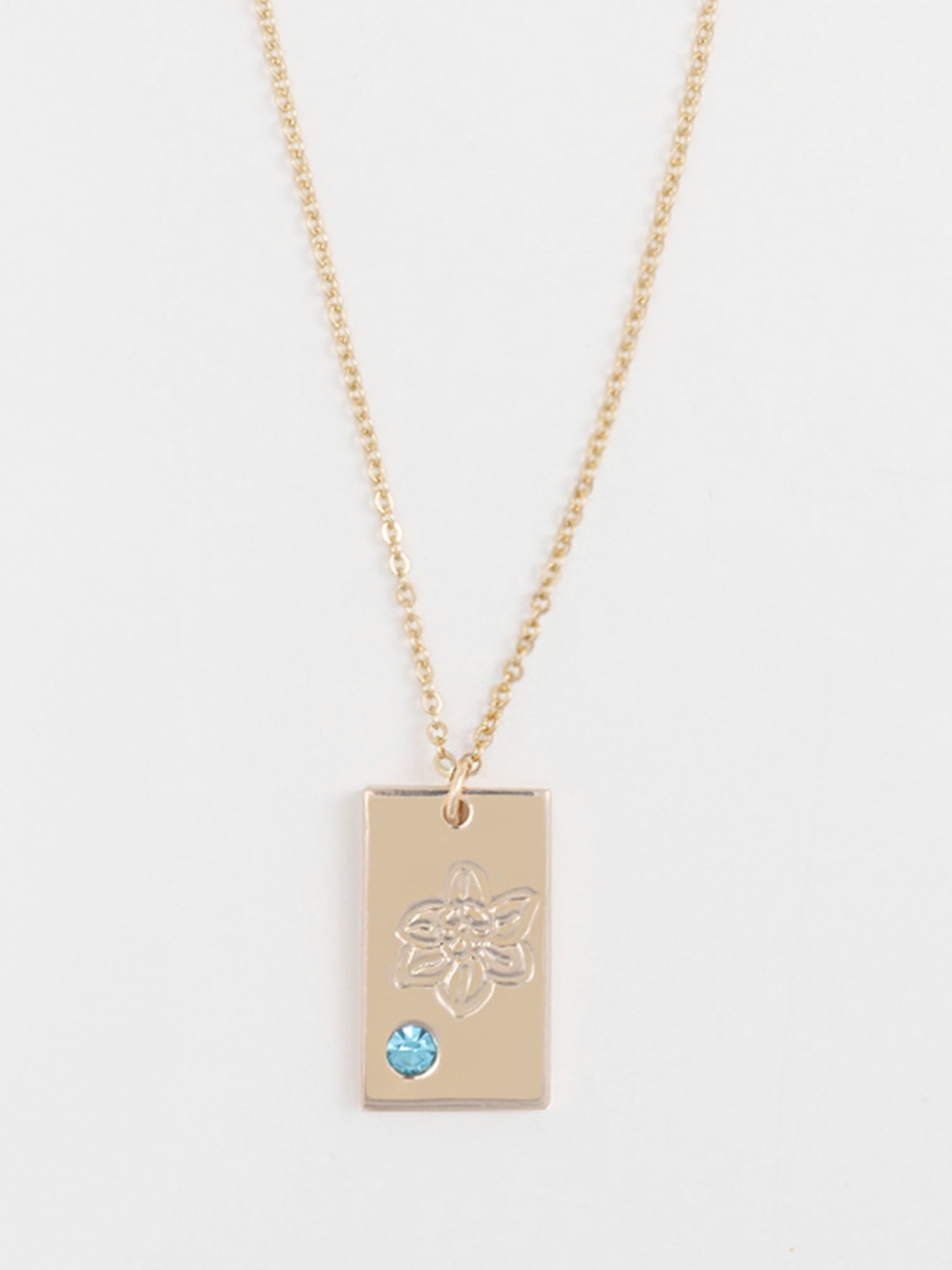Time and Tru Women's Goldtone Necklace, December Birthstone