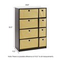 thumbnail image 1 of Furinno 13089EX/LB Armoire de Rangement Eco avec Bacs, Espresso/brun Clair, 1 of 5