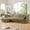 Gray, variant on Ucloveria Modular Sectional Sofa Cloud Couch, 120" Comfy 3-Seat L Shaped Couch with Ottoman & Removable Cover, Oversized Sofa Set for Living Room, Apartment, Green Chenille
