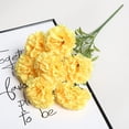 thumbnail image 5 of Real Touch Silk Flowers with Stems,For Wedding,Home Office Garden Decoration,Table Centerpieces,Floral Arrangements,Silk Carnations Flower Bouquets,Artificial Flowers Carnation Flower,Yellow,18.9", 5 of 8