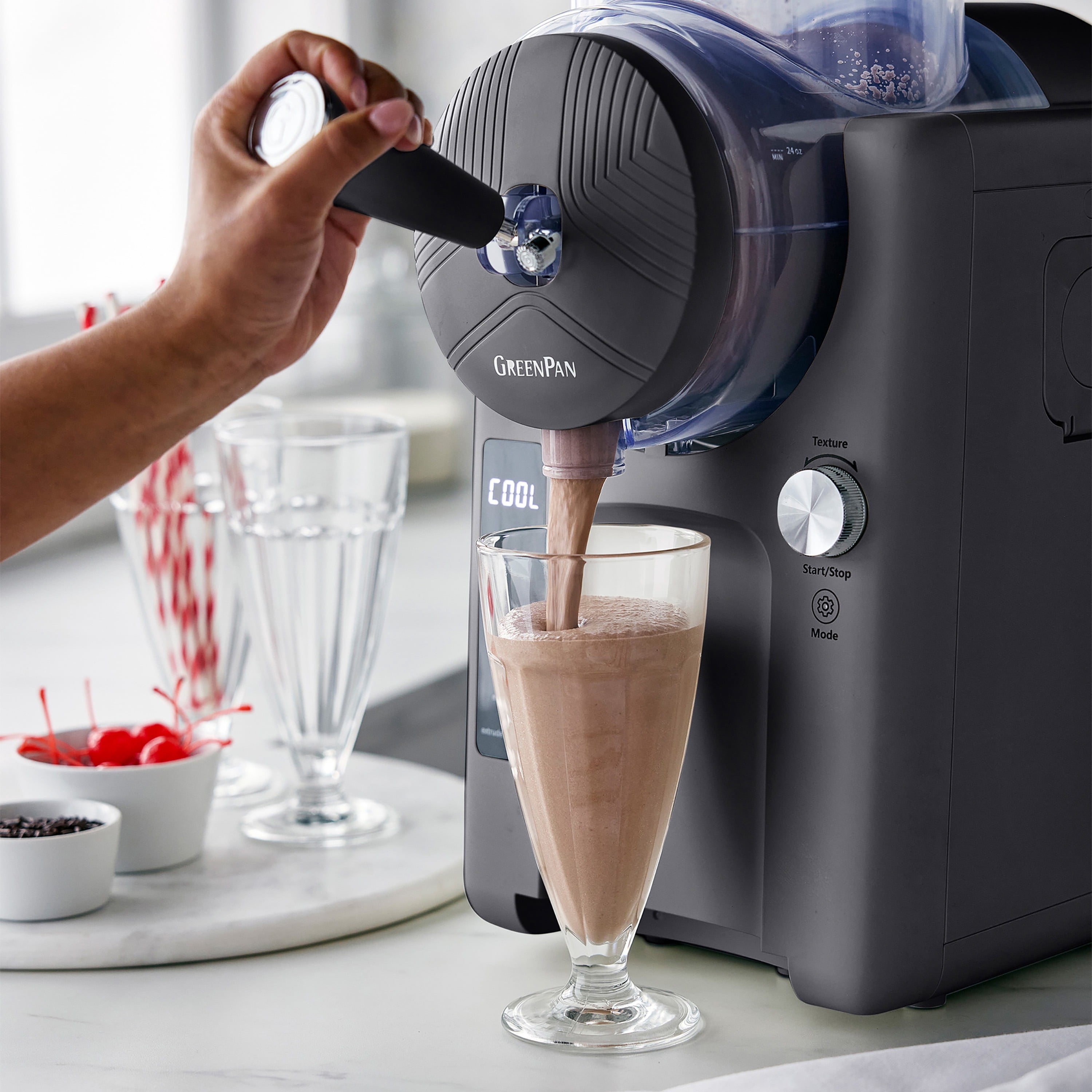 GreenPan Frost 6-Mode Ice Cream, Frozen Drink, Slushie & Milkshake Maker, No Freezer Needed