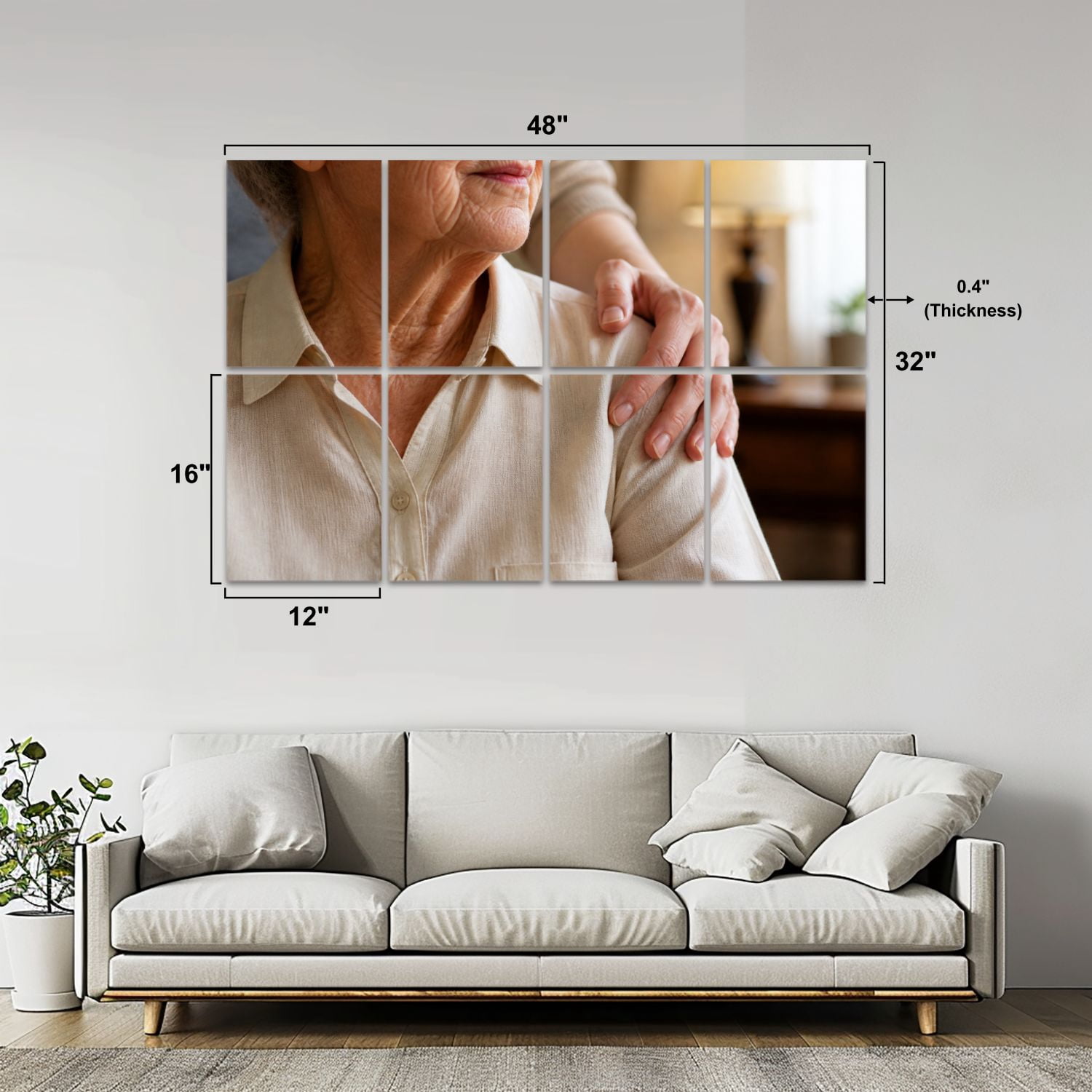 8 Pack Art Acoustic Panels Sound Absorbing doctor patient support recovery loving Decorative Soundproof Wall Panels Self Adhesive for Clinic Hospital 48"x32"