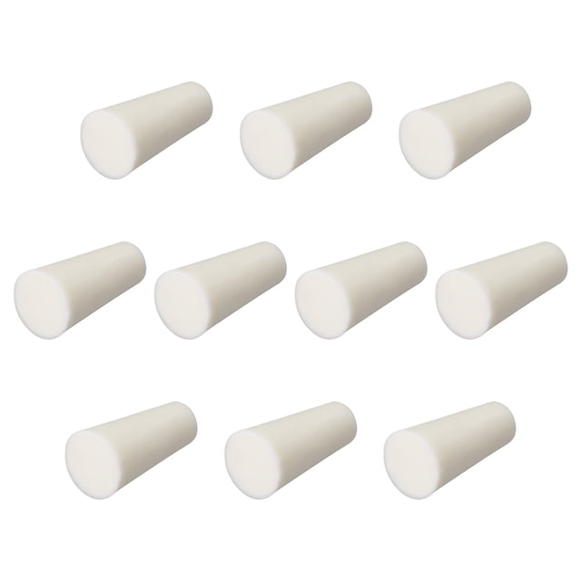 Tapones de silicona perforados beige de 9 mm-14 mm para frascos, 10 piezas