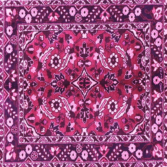 Ahgly Company Indoor Square Persian Pink Traditional Area Rugs, 8' Square