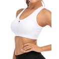 thumbnail image 5 of 2 pack Women's Sports Bras Zipper Yoga Bras Racerback Workout Bras Wireless Zip Front High Impact Yoga Bras for Yoga Gym Workout Fitness, 5 of 7