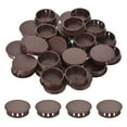 thumbnail image 1 of Uxcell 64PCS 38mm Tapones de Agujero de Plástico Marrón, Tapas de Agujero de Panel Tipo Flush, 1 of 6
