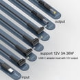 thumbnail image 2 of TypeC to DC Power Cable 4.9ft 12V USB-C to DC5.5 x 2.1mm 3.5x1.35mm Charging Cable Converter for Routers Speaker, 2 of 9