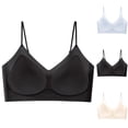 thumbnail image 1 of Sentmoon Woman's Bra Plus Size Sports Bra Everyday Comfort Bra Breathable Wireless Soft Stretch Seamless Smoothing Lift Support Solid Color Lightweight T Shirt Bralette for Office Errands Lounge, 1 of 8