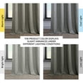 thumbnail image 3 of HPD Half Price Drapes Blazer Grey Grommet Faux Linen Room Darkening Curtains for Bedroom & Living Room Curtains (1 Panel), Door & Window Curtains 108 inches long, 50W X 108L, 3 of 11