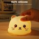 thumbnail image 5 of Linda lámpara de silicona con forma de gato blando con control remoto, luz nocturna de animales Kawaii para mujeres y niñas, luz nocturna de conejo decorativa LED para dormitorio d, 5 of 5