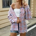 thumbnail image 4 of Womens Casual Plus Size Shacket Jacket Long Sleeve Button Down Shirts Blouses Tops, 4 of 6