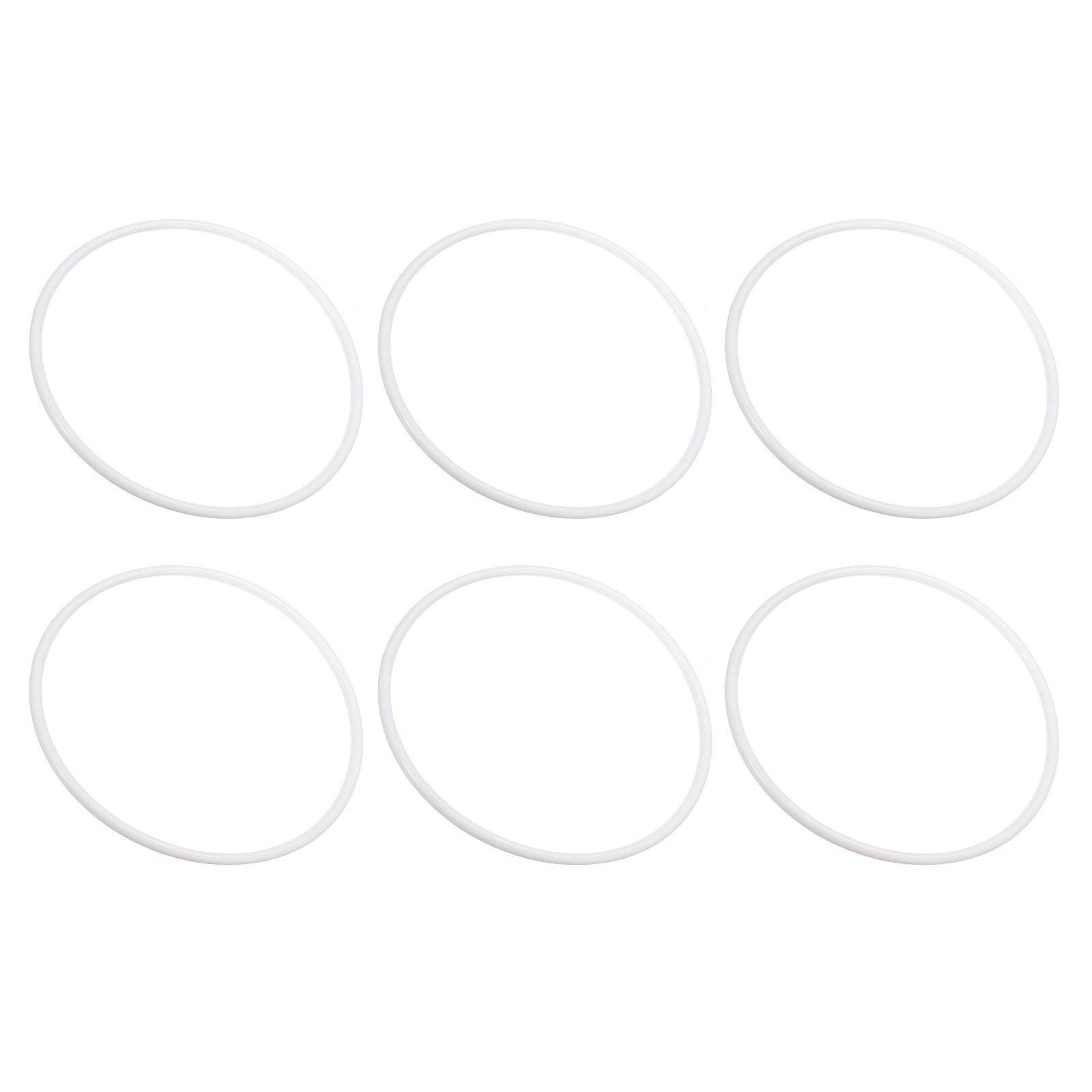 8.07" Plastic Craft Rings Dream Catcher Circle Macrame Round Rings Floral Hoops Rings for DIY Craft, 6Pack