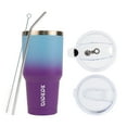 thumbnail image 5 of BJPKPK 30oz Color Block Tumbler With Lid And Straw,Stainless Steel Double Wall Vacuum Insulated Tumblers,Ocean Dream, 5 of 6