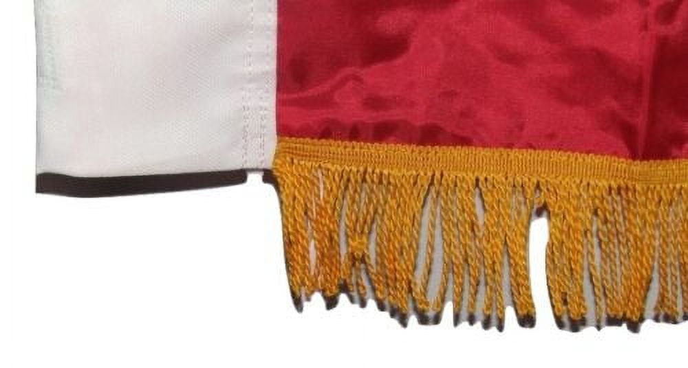3x5 Embroidered Sewn USA American Gold Fringe Sleeve 300D Nylon Flag 3'x5'