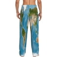 thumbnail image 3 of Disketp Earth View World Map Men'S Pajama Pants - Ultra Soft Fleece Sleep And Lounge Pants (Size: S-Xxl), 3 of 9