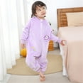 thumbnail image 5 of WIBACKER 9M-6Y Baby Warm Flannel Sleeping Bag with Feet, Rabbit Sleepsuit, Kids Toddler Girls Double Zipper Wearable Sleep Sack, 5 of 9