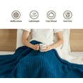 thumbnail image 5 of Madison Park Rowan 50x60" Contemporary Chenille Waffle Knit Throw in Navy, 5 of 9