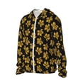 thumbnail image 2 of KLL Maple Leaves With Leopard Print Men's Women’s UPF 50+ Sun Protection Outdoor Hoodie Jacket Long Sleeve Fishing Hiking Performance Shirt-, 2 of 6