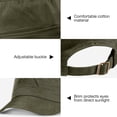 thumbnail image 3 of 6 piezas de gorra estilo militar, gorra de cadete, gorra básica del ejército, gorra vintage ajustable de sarga de algodón, gorras planas para hombres y mujeres, 3 of 6