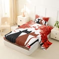 thumbnail image 2 of Erosebridal Couple Cat Kids Twin Sheet Sets, Romantic Love Heart Bedding, 3pcs, 2 of 5