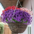 Artificial Flowers Outdoor,10 Bundles Faux Flowers UV Resistant,Faux
