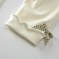 thumbnail image 7 of FRSASU Kids Pants ,Summer Casual Girls' Pants Capris Bow Decorative Elastic Thin Children's Pants White 10-11 Years, 7 of 7