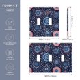 thumbnail image 2 of Yayeee Toggle Light Switch Wall Plate 3-Gang 6.37"x4.48" Decorative Outlet Cover, Blue Fireworks Pattern, 2 of 7
