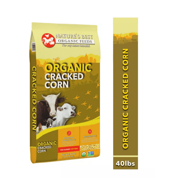 Nature's Best Organic Cracked Corn Cattle Feed, 40 lb. Bag