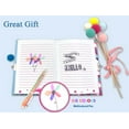 thumbnail image 4 of Ginmlyda Secret Diary with Lock and Keys, Students Notebook Stationery Set Incl. Blue Mermaid Journal with Lock Memo pad 6 Colored Pen Ruler Sharpener Eraser for Learning Writing Drawing Gifts, 4 of 5