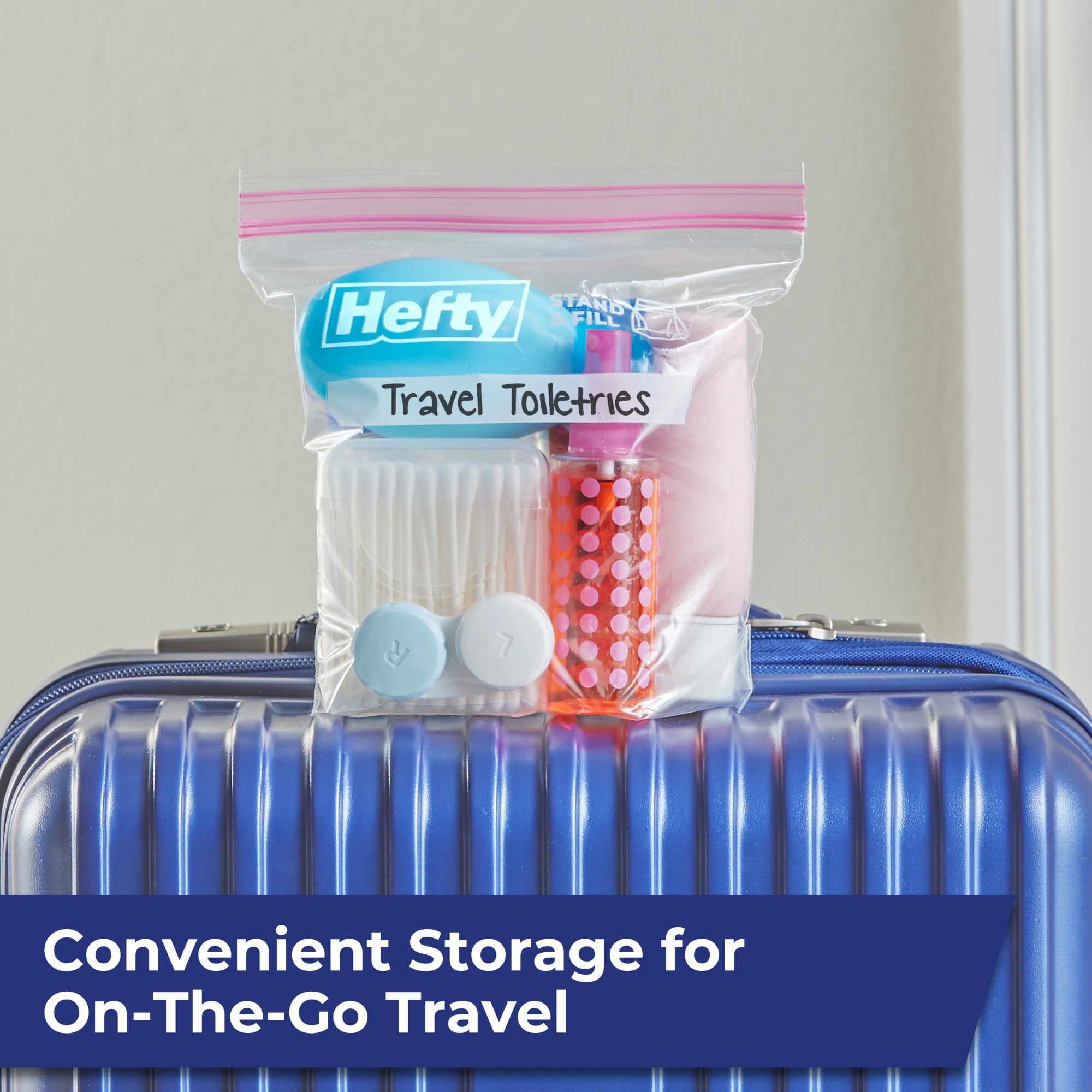 Hefty Press to Close Quart Storage Bags, 25 Count