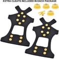 thumbnail image 4 of 1 Pair Silicone Steel Stud Ice Snow Grips Over Shoe Boot Traction Cleat Spikes Anti Slip Winter Footwear, 4 of 5