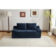 thumbnail image 5 of SOULART 71.65" Loveseat Sofa, Blue Corduroy Deep Seat Couch, Reversible Cushion with Pillows, No Assembly Required, 5 of 12