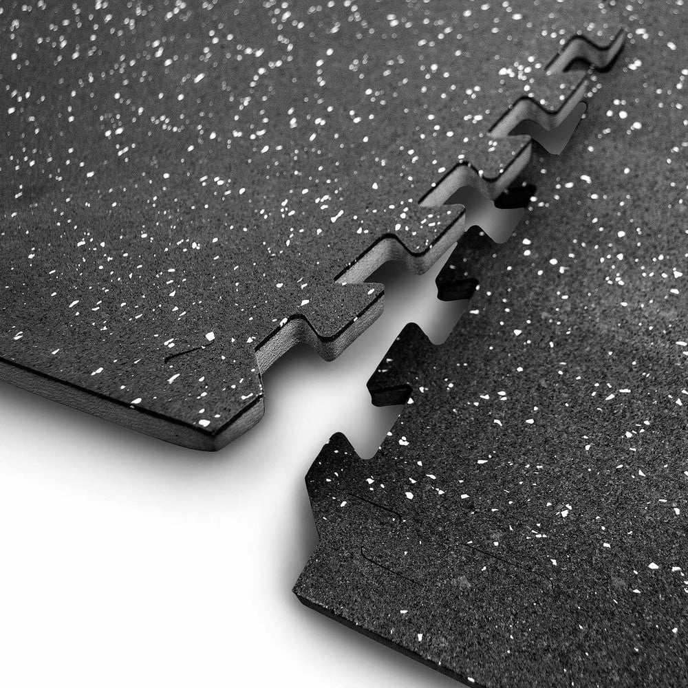 6 High Density Non-Skid Matting Floor Tiles- Interlocking EVA Foam w/ Rubber Top for Bedroom, Living Room, Office