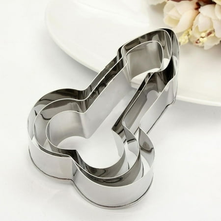 

SANWOOD 3Pcs/Set Stainless Steel Cookie Cutter Molds Fondant Biscuit Mould Cake Decor