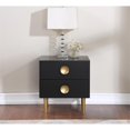 thumbnail image 2 of Meridian Furniture Zayne Table de Chevet Contemporaine en Métal Finition Noir Riche, 2 of 10