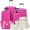 pink, variant on Luggage Set 4 Piece, Hardshell Suitcase with TSA Lock & Spinner Wheels, Lightweight Carry on Luggage 16''/20"/24"/28" (13 piece set)