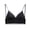 Black, variant on Women Ice Silk Thin Low Back Bralette Wireless V Neck Triangle Cup Bra Adjustable Spaghetti Straps Backless Bra Black S