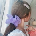 thumbnail image 5 of Ludlz Women Solid Color Tulle Elastic Rope Ponytail Holder Scrunchy Hair Accessory, 5 of 7