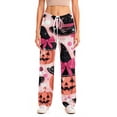 thumbnail image 4 of Fabrcox Halloween Pajamas Pants for Women Pumpkin Ghost Moon Women Sleep Pants Fall Winter Festival Soft Womens Lounge Pant XXXL, 4 of 6