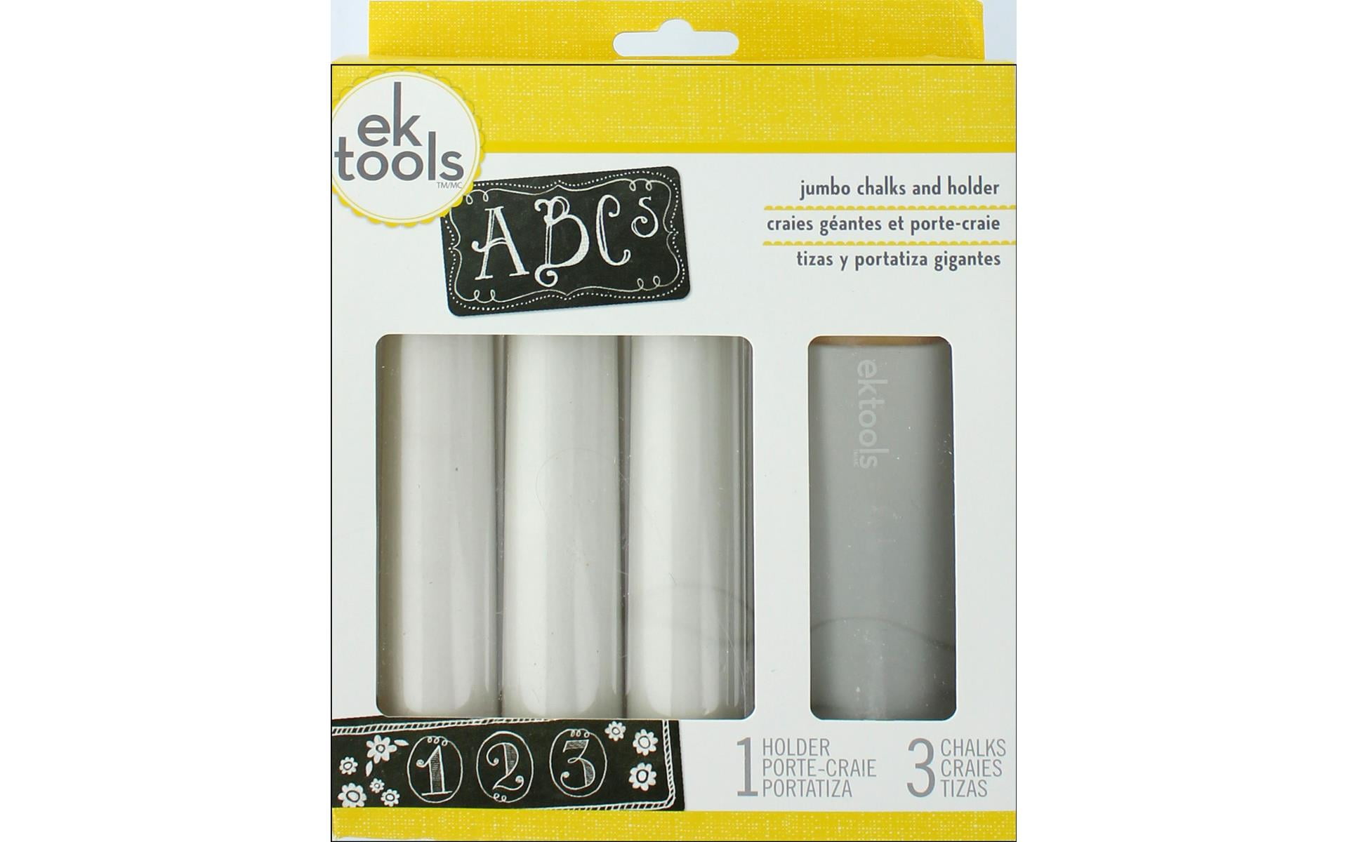 EK Jumbo Chalk and Holder Set White