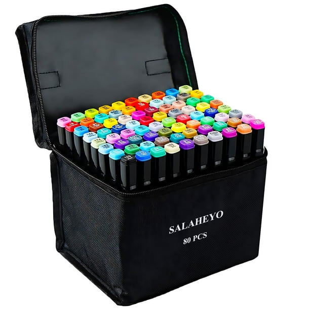 Marcadores de alcohol SALAHEYO 80 colores para pintar y dibujar