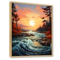 thumbnail image 2 of Designart "Sapphire Serenity Peach River wall decor II" Landscape & Nature Floater Framed Canvas Wall Art, 2 of 7
