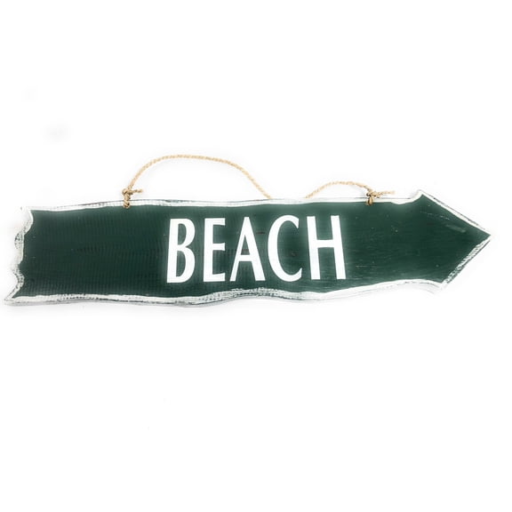 Beach Driftwood Sign 20"Olive Green - Beach Decor | #snd2505450