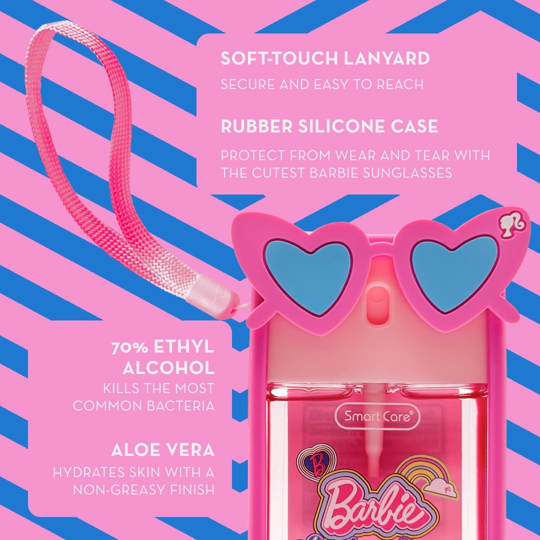 Smart Care Barbie Hand Sanitizer Spray with Sunglasses Case, 1.69 fl oz