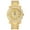 GOLD/GOLD, variant on Techno Pave Men's 45mm Iced Out Diamond Watch with Roman Dial - Simulated Crystals - Bling-ed Out Adjustable Metal Band - 14k Gold Tone Finish