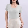 thumbnail image 3 of Mittory Womens Basic Cotton T Shirt Summer Pajama Tops Crew Neck Short Sleeve Tee Casual Athletic Gym Shirts, 3 of 6