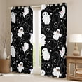 thumbnail image 6 of Manfei Black White Bow Ghost Curtains Pack of 2 (42x84 Each), Cartoon Stars Print Curtains Blackout, Teens Boys Girls Kids Bedroom Curtains, Window Curtains Bedroom Decor, 6 of 6
