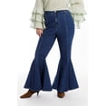 thumbnail image 5 of June & Vie Women's Plus Size High Waisted Flare Godet Jean, 5 of 5