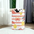 thumbnail image 6 of Yayeee Freestanding Laundry Hamper with Handle Collapsible Large Storage Basket for Clothes, Striped Crab, 6 of 7